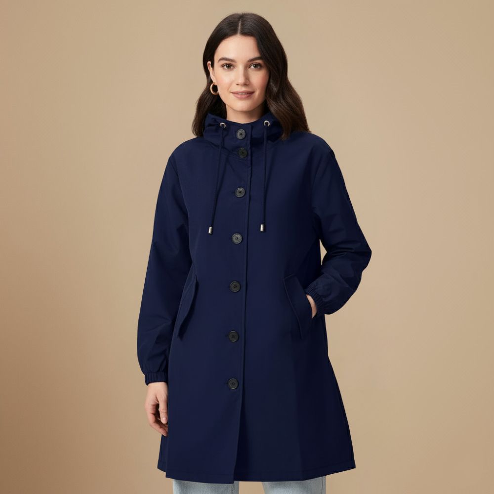 Lichtgewicht Waterdichte Regenjas met Capuchon – Maison Lioré