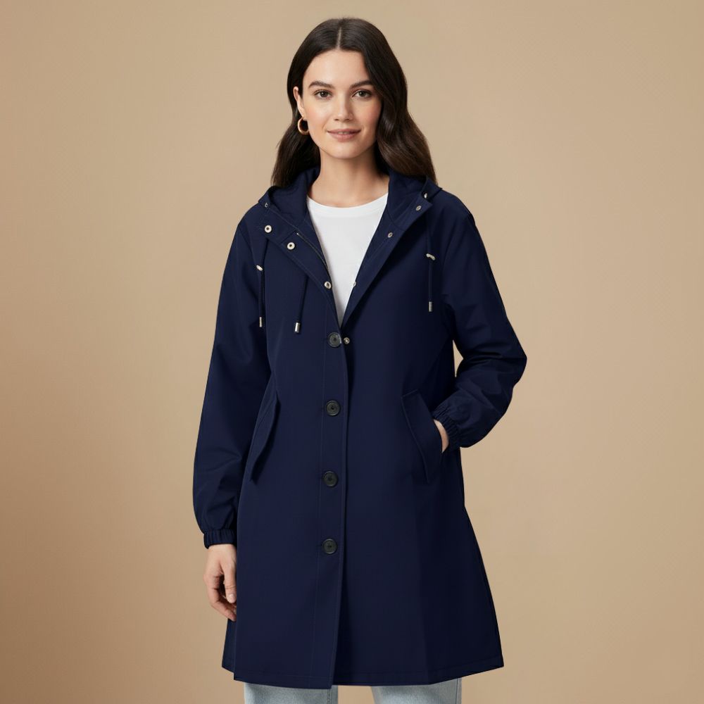 Lichtgewicht Waterdichte Regenjas met Capuchon – Maison Lioré