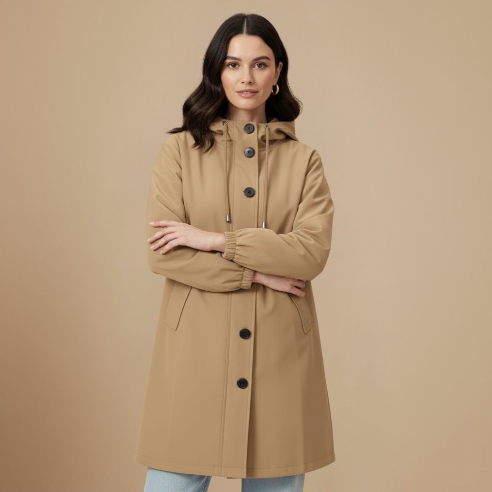 Lichtgewicht Waterdichte Regenjas met Capuchon – Maison Lioré