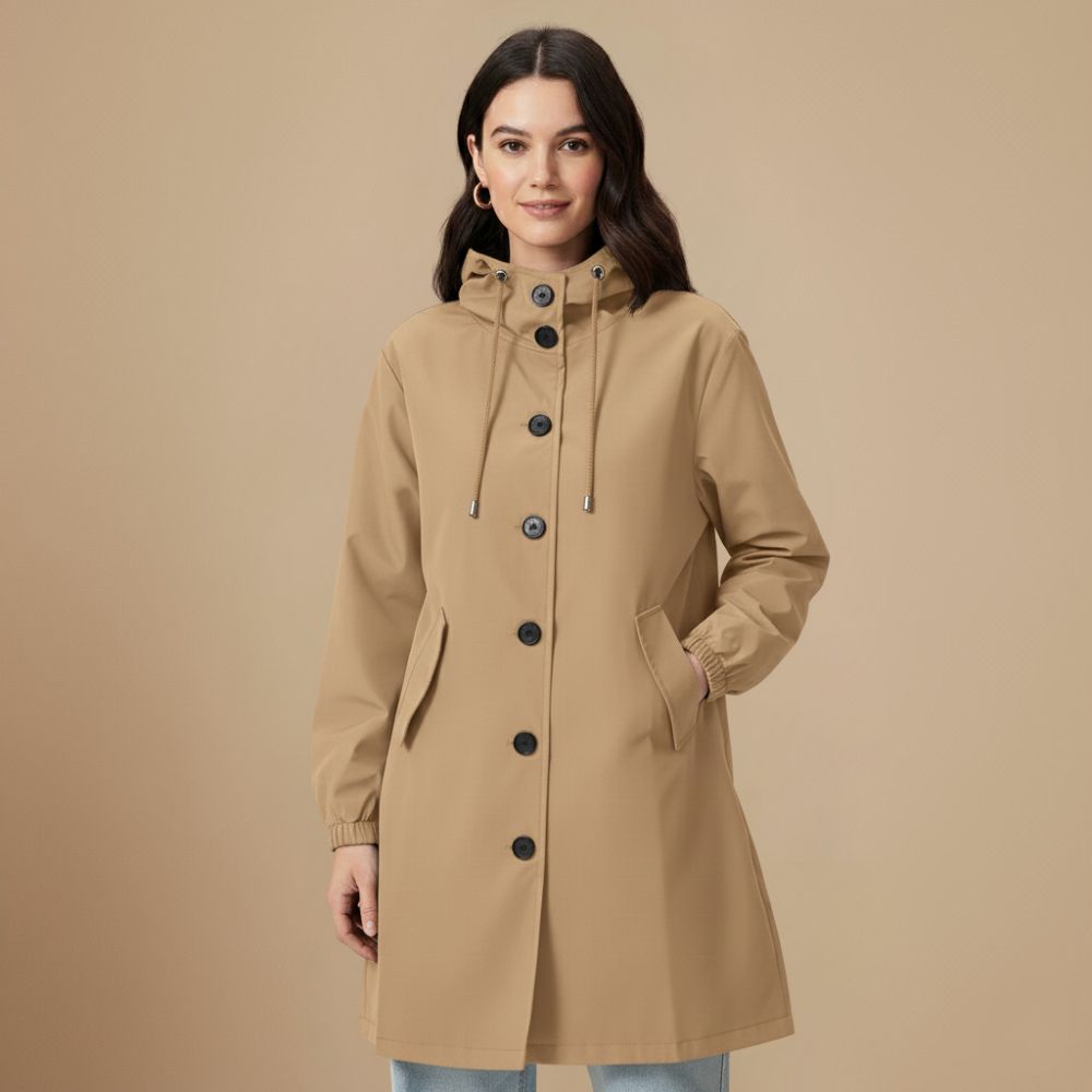 Lichtgewicht Waterdichte Regenjas met Capuchon – Maison Lioré