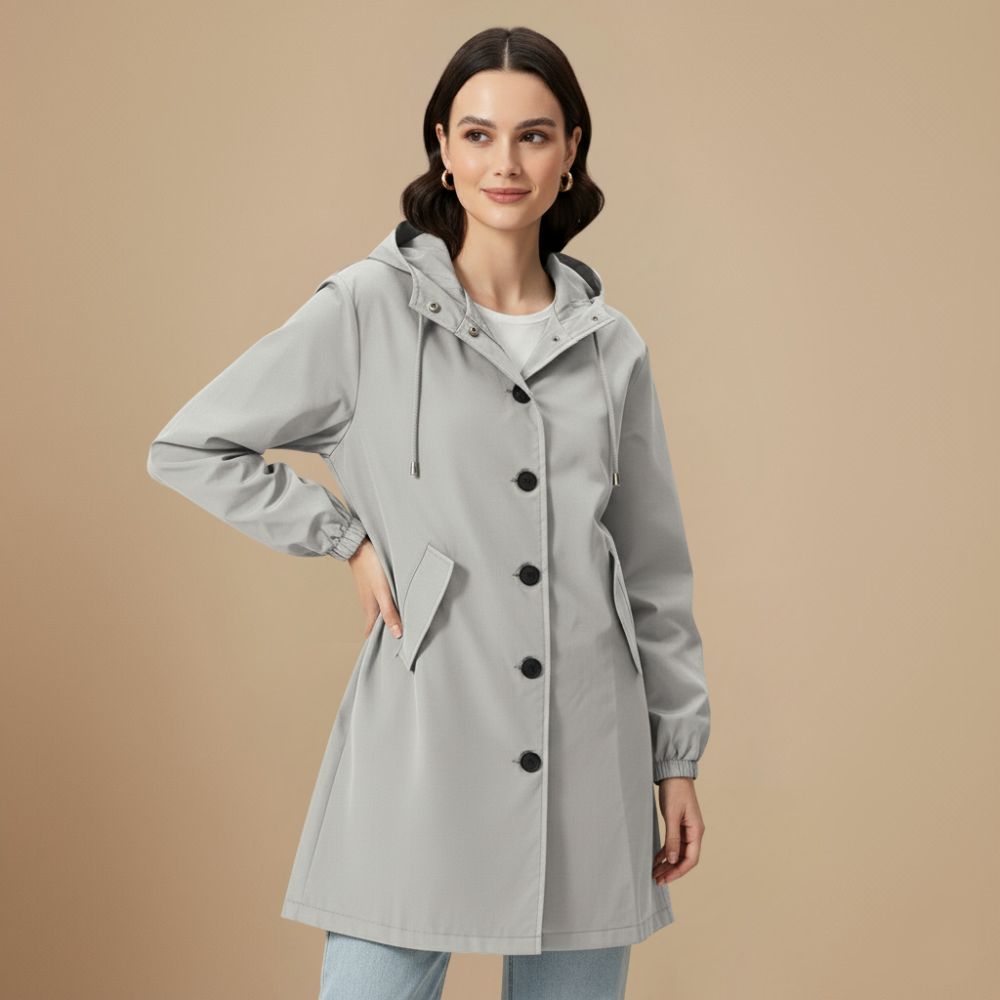 Lichtgewicht Waterdichte Regenjas met Capuchon – Maison Lioré