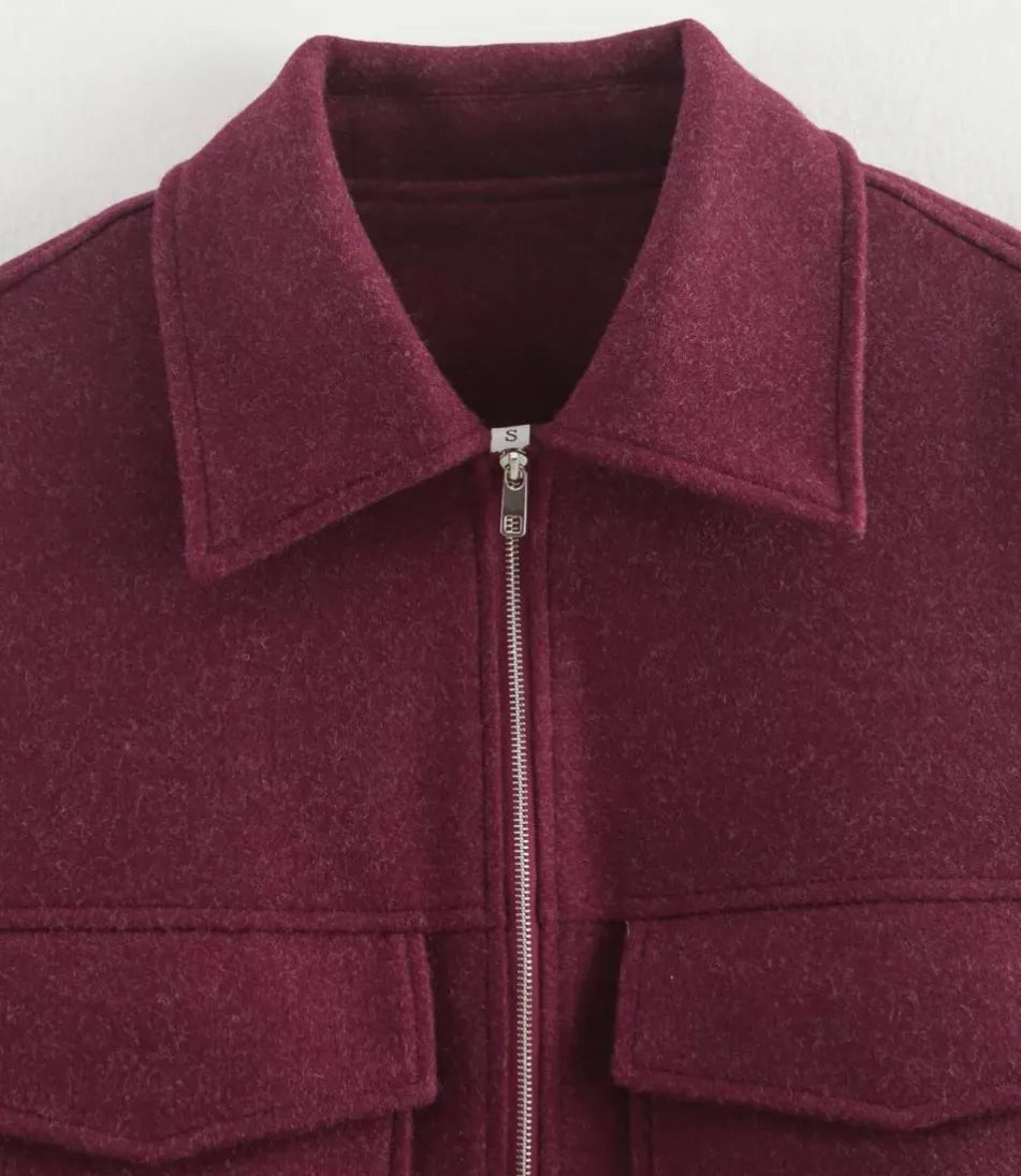 FELICE | Casual Korte Tussen Jas Voor Dames Met Zak Design - Modieus & Comfortabel