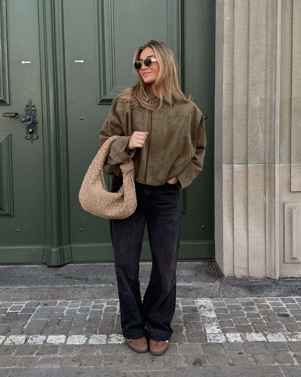 Amber Elegante Suède Bomberjas Voor Dames