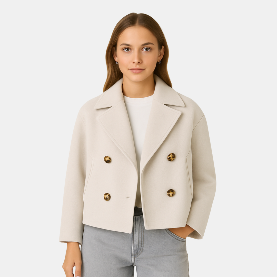 Elegante Damesjas met Double-Breasted Sluiting – Clea | Maison Lioré