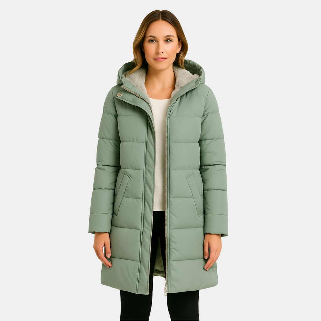 Gewatteerde Dames Parka met Capuchon en Bontvoering | Maison Liore