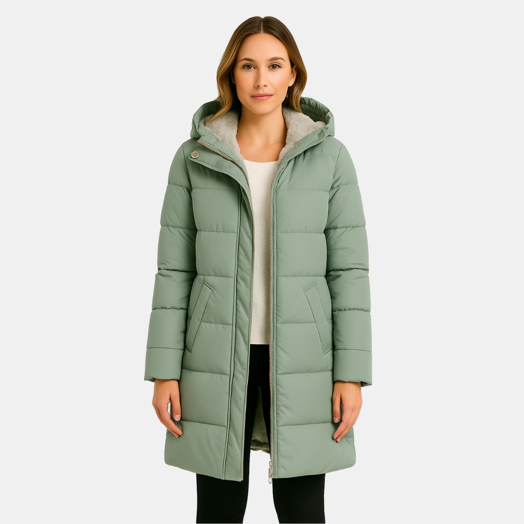 Gewatteerde Dames Parka met Capuchon en Bontvoering | Maison Liore
