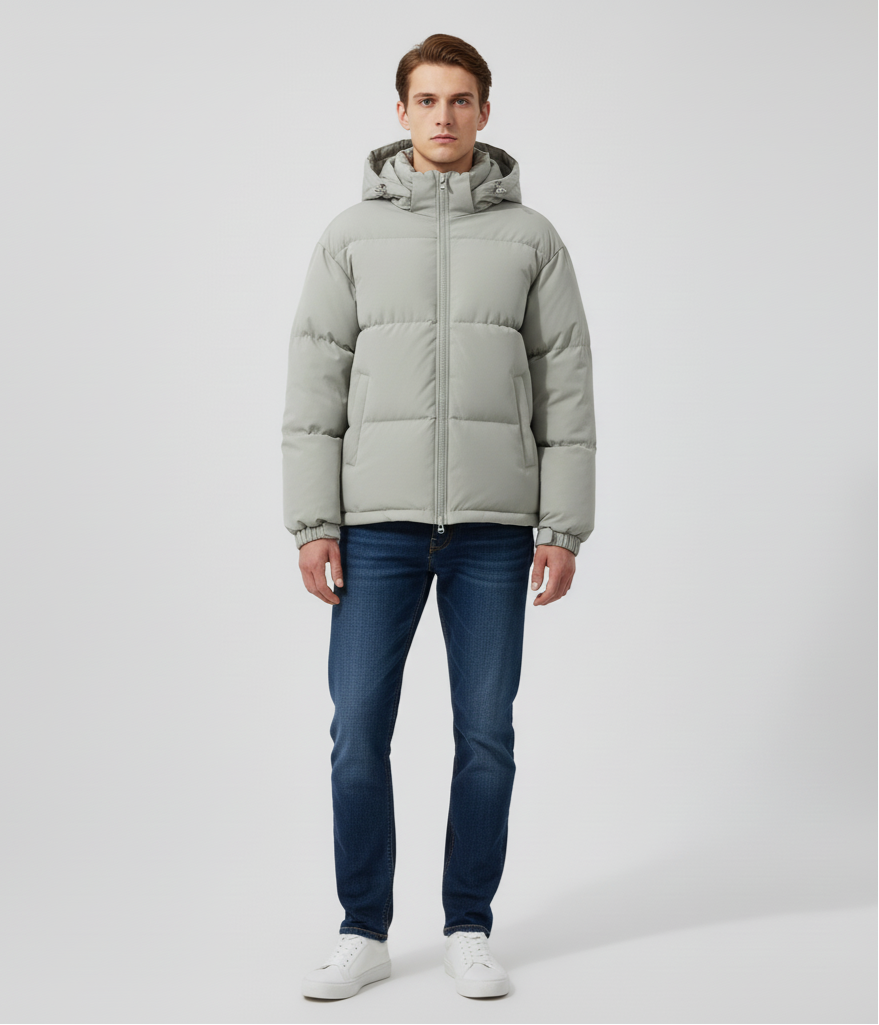 Milan Winterjas | Warme Heren Pufferjas met Capuchon en Isolerende Voering