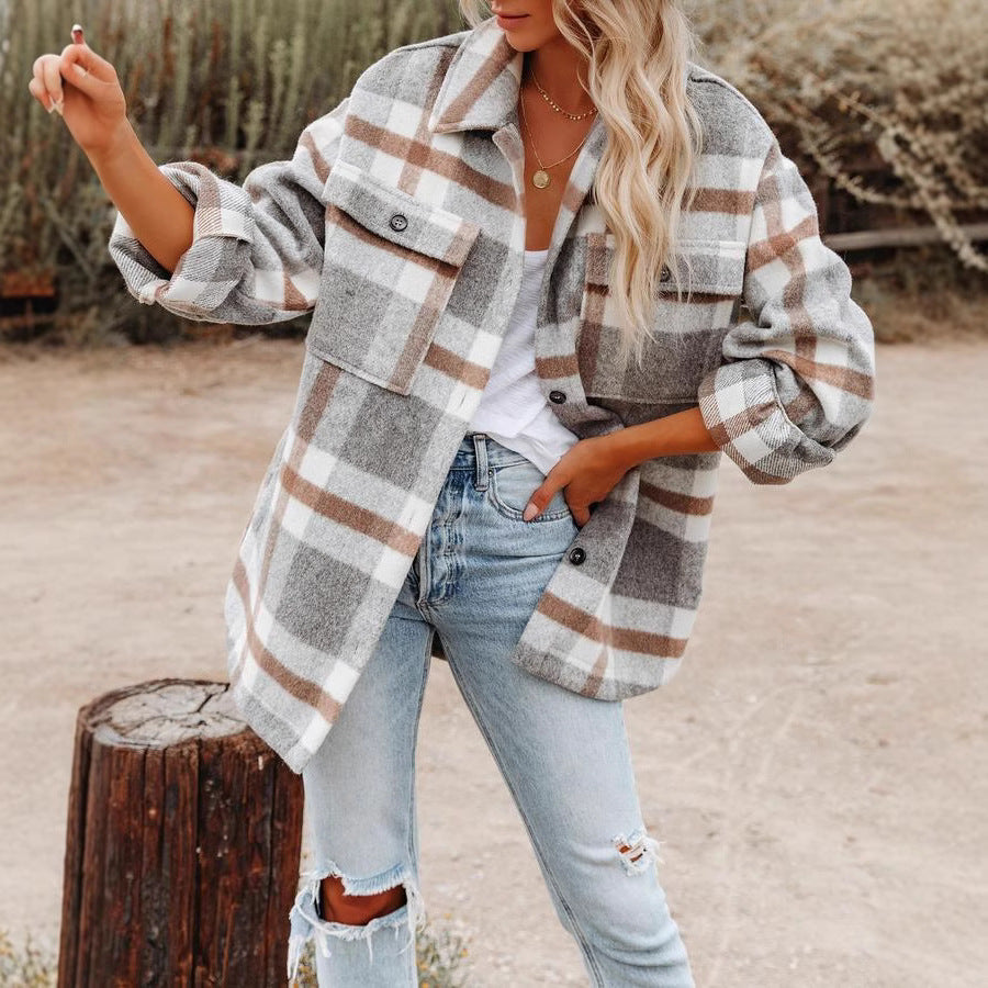 Isabelle Flanel Vest | Geruite Dames Overshirt met Zachte Stof en Nonchalante Pasvorm