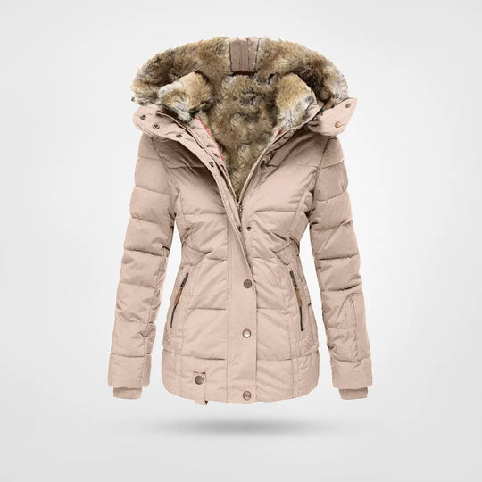 Dames Pufferjas met Capuchon en Faux-Fur Voering – Warme & Stijlvolle Winterjas