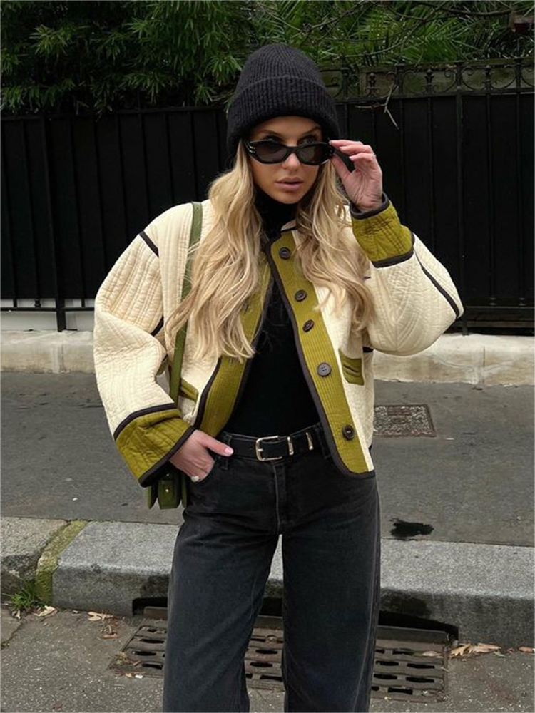 MICHON | Oversized Gewatteerde Jas Voor Dames Met Franse Style - Comfortabel & Modieus