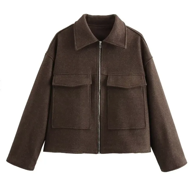 FELICE | Casual Korte Tussen Jas Voor Dames Met Zak Design - Modieus & Comfortabel