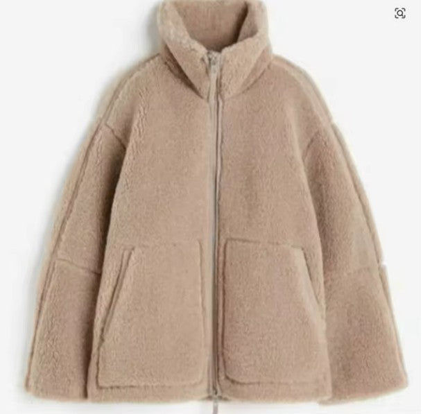Teddy Pufferjack Dames | Warme Oversized Jas van Zachte Fleece