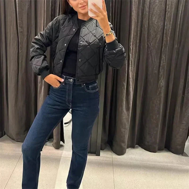 Cropped Bomberjack Dames | Gewatteerde Kort Model in 4 Kleuren