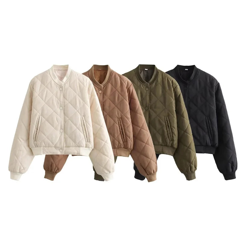 Cropped Bomberjack Dames | Gewatteerde Kort Model in 4 Kleuren