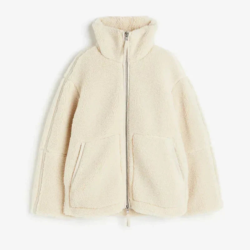 Teddy Pufferjack Dames | Warme Oversized Jas van Zachte Fleece