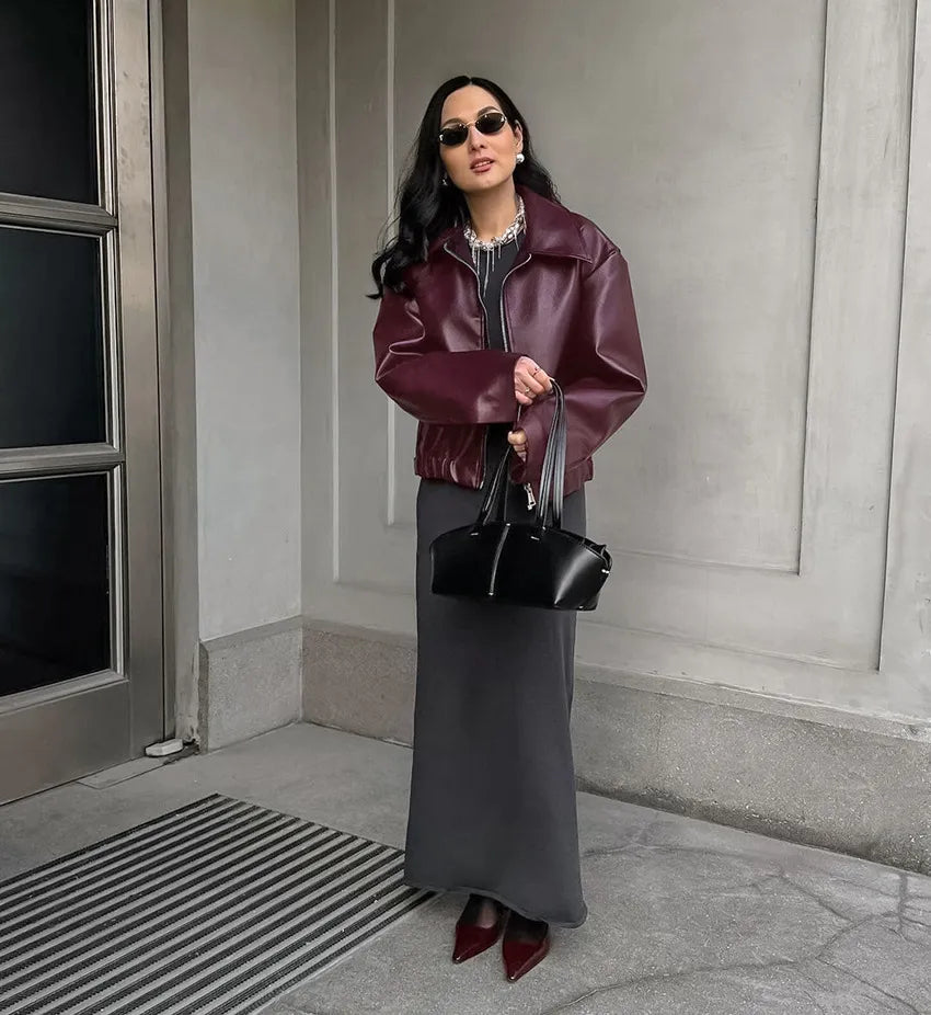 KATE | Klassieke Leren Dames Jas – Stoer, Tijdloos & Chic Voor Elke Gelegenheid